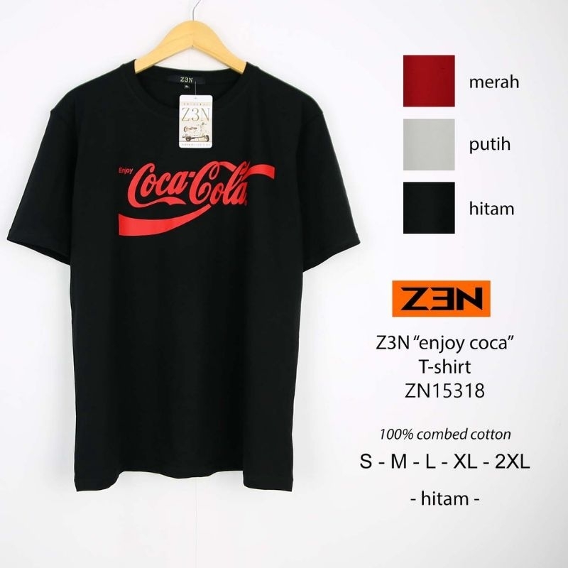 Kaos sablon enjoy Coca cola