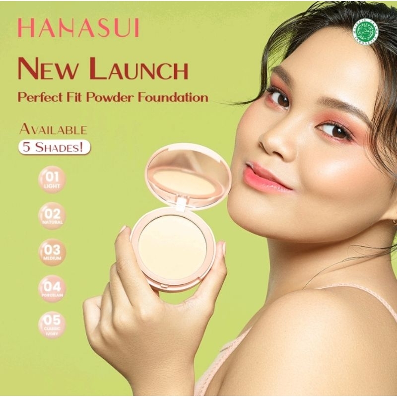 Hanasui Perfect Fit Powder Foundation Bedak Padat