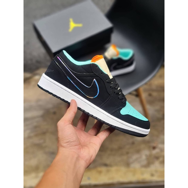 Sepatu Nk Air Jordan 1 Low Pria Neon Paris Kualitas Premium