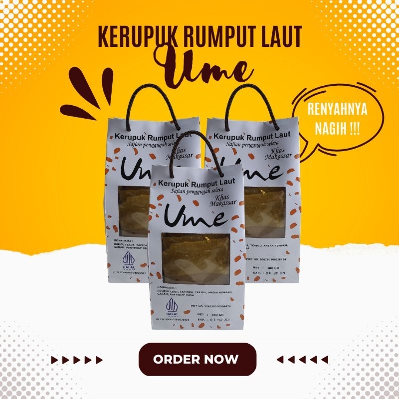 

Kerupuk Rumput Laut UME 300gr