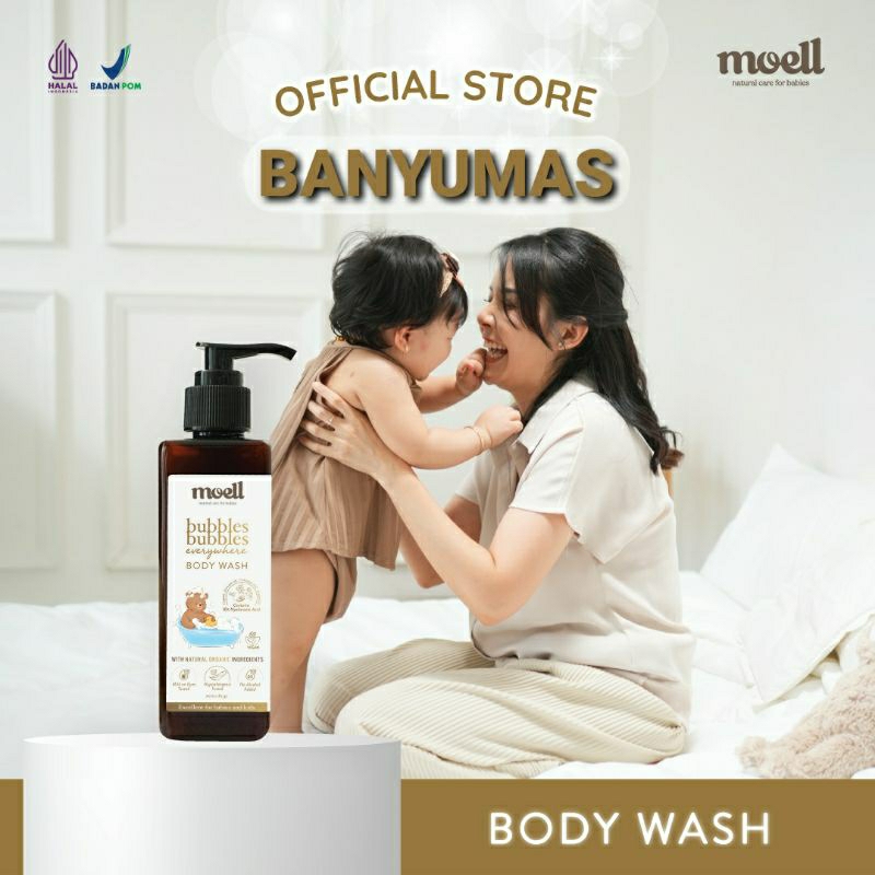 Moell Bubbles Bubbles Everywhere Body Wash 185gr/ Sabun bayi / Sabun natural / BANYUMAS