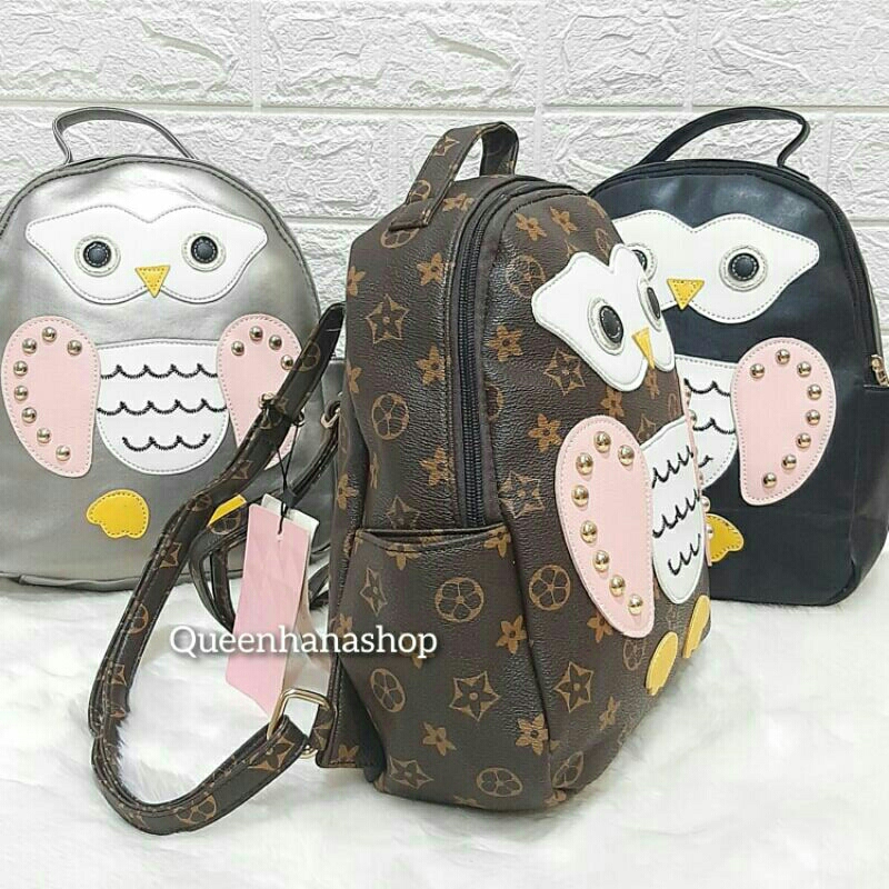 Tas Fashion Owl Ransel Anak Remaja Kekinian