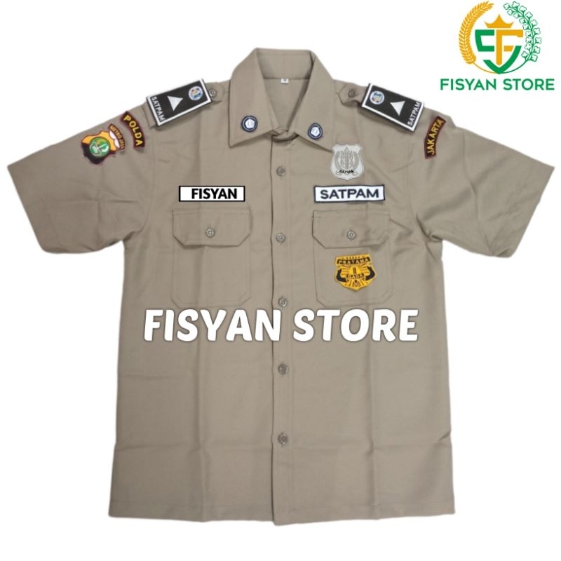 Seragam PDH Security Krem | Seragam PDH Satpam Coklat Terbaru