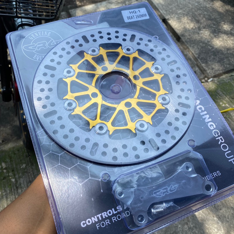 DISC CAKRAM DEPAN LEBAR BEAT VARIO SCOOPY SPACY GENIO BY CRG UKURAN 260 MM / PIRINGAN CAKRAM DEPAN UKURAN 260 MM FULL CNC PNP MOTOR MATIC HONDA BEAT VARIO SCOOPY SPACY GENIO BY CRG