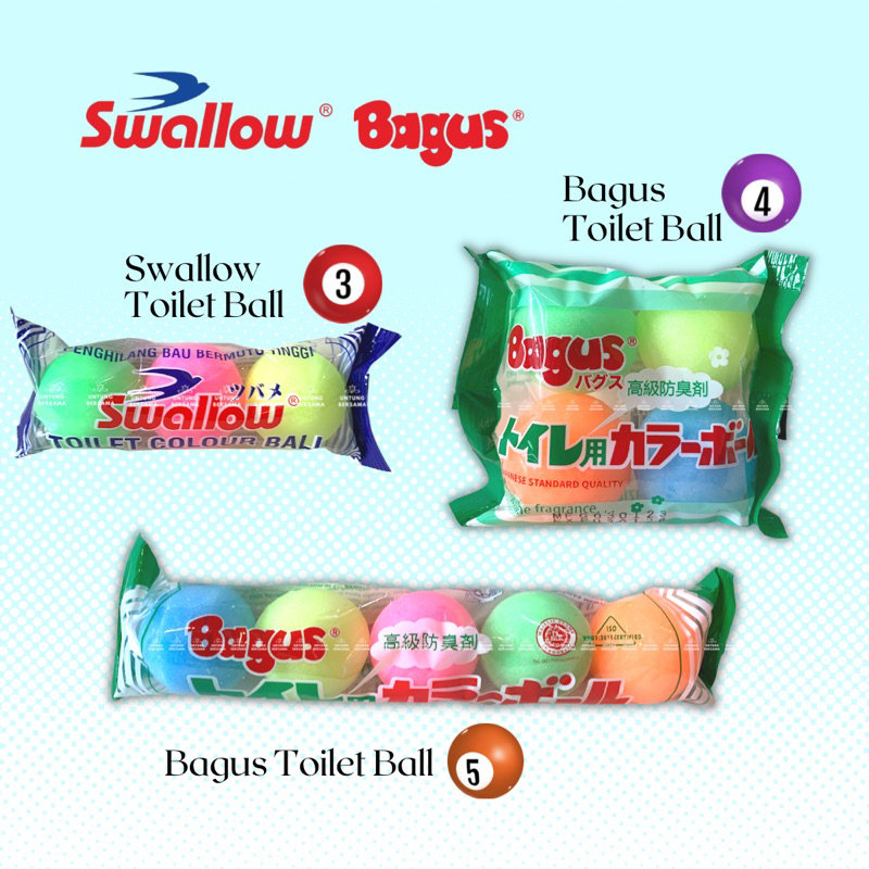 ❤️UB❤️BAGUS SWALLOW KAMPER TOILET BALL