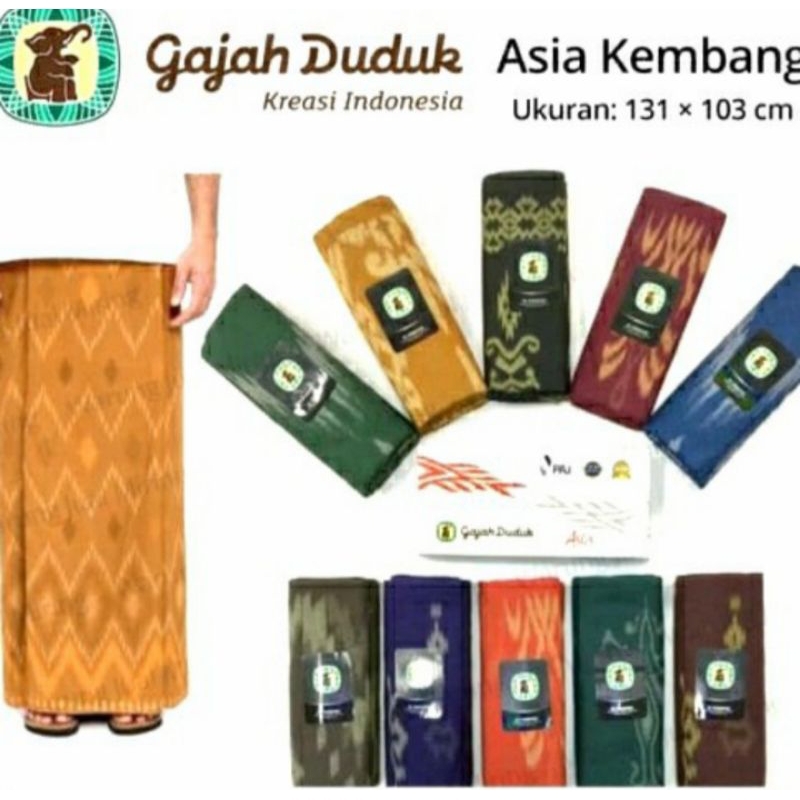 COD Sarung Gajah Duduk Asia Kembang Sarung Dewasa Goyor