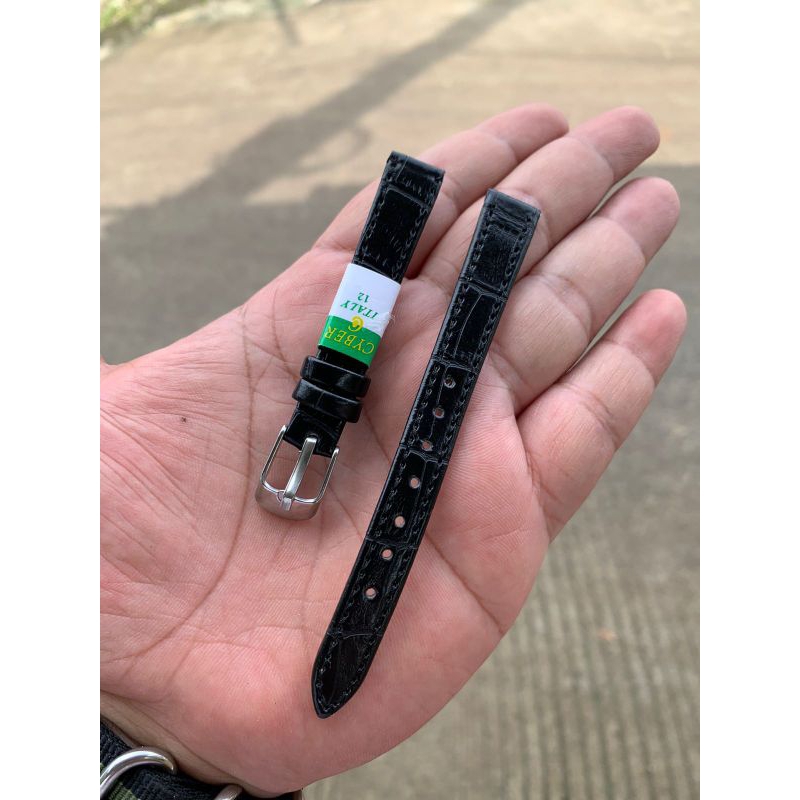 Strap Tali Jam Tangan Original Cyber Hitam 12MM motif