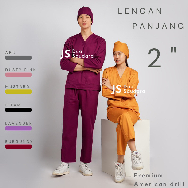 LENGAN PANJANG - BAJU OK | BAJU JAMAL | SERAGAM OK| BAJU PERAWAT  | BAJU JAGA merk DUA SAUDARA