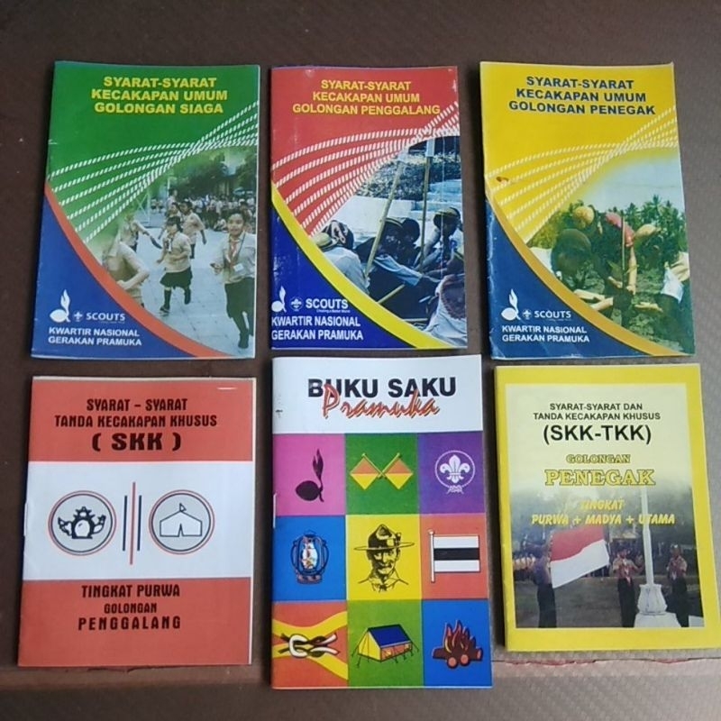 Buku SKU siaga, penggalang, penegak/buku Saku/buku TKK-SKK penggalang dan penegak