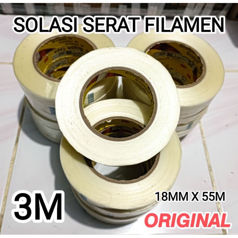 

LAKBAN BENING SERAT FILAMENT MERK 3M ORIGINAL UKURAN 18MM x 55M