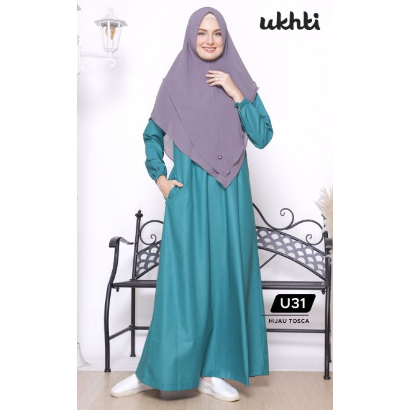Gamis Syari Polos Bahan Toyobo Premium Ukhti U31 By Ukhti Munira