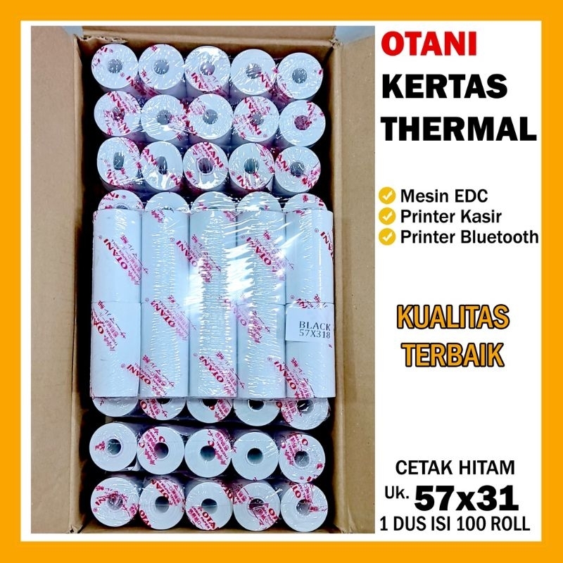 

Otani Kertas Thermal - Kertas Struk - Kertas EDC - Paper Roll EDC 57 x 31mm