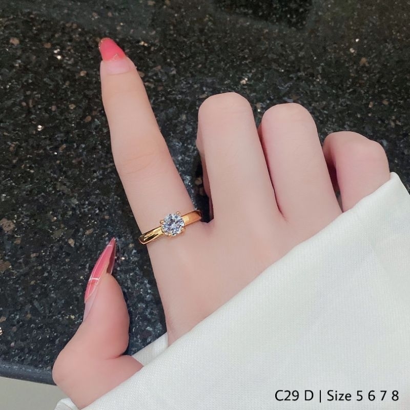 Cincin Xuping Wanita Permata Satu C29 D