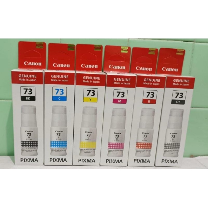 Tinta Canon 73 B/C/Y/M/R/GR Ink Bottles Pixma G570 G670