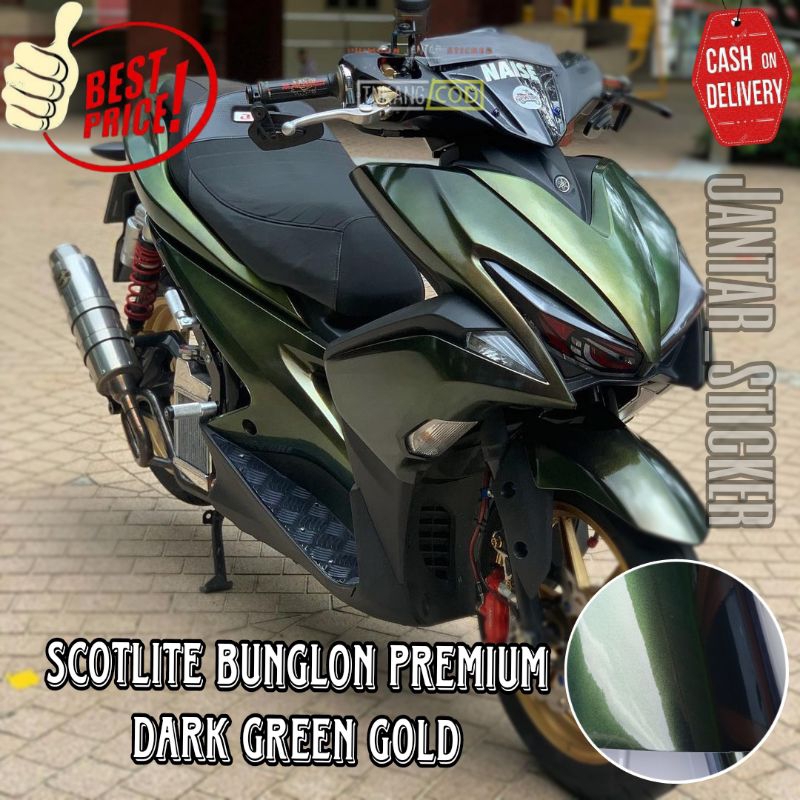 Sticker Scotlite Bunglon Chameleon Aurora Dark Green Gold Premium Stiker Skotlet Motor Skotlet Bungl