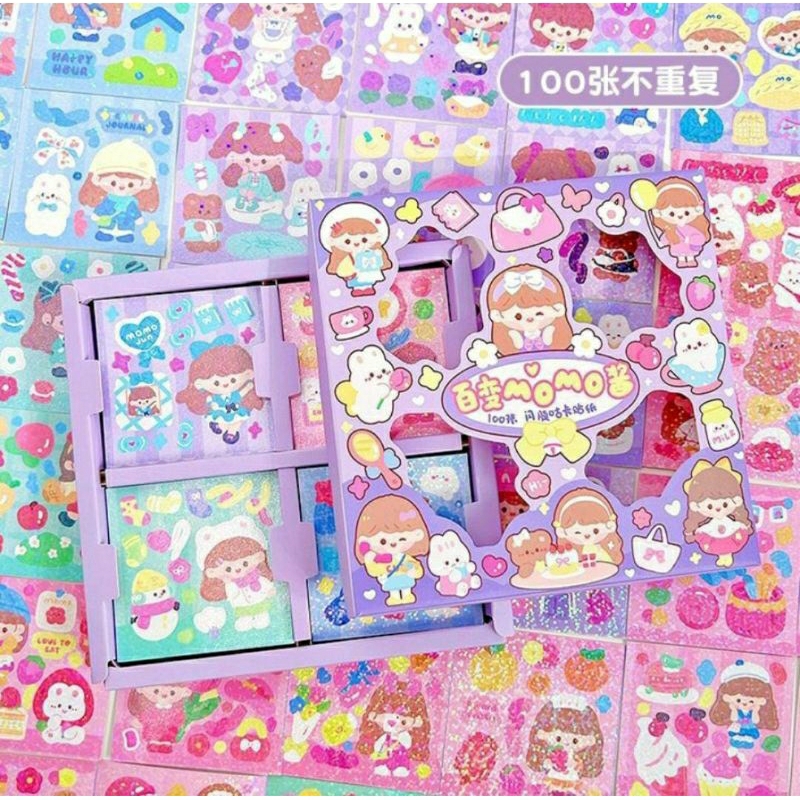 

Stiker momo hologram,sanrio 100pcs