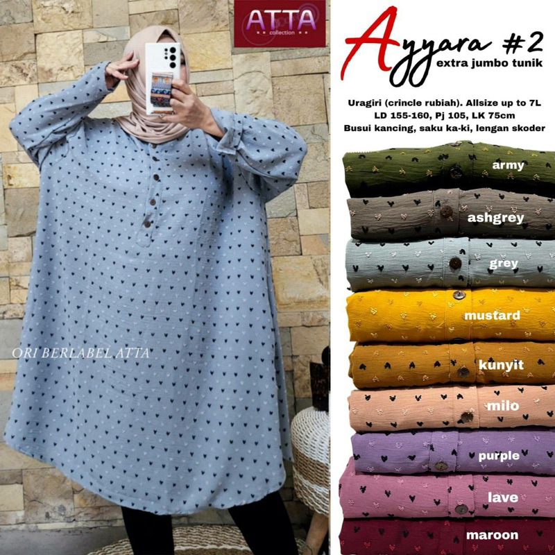 ¶COD¶ Tunik uragiri super jumbo krkinian ld 155 LD160 outfit atasanjumbo