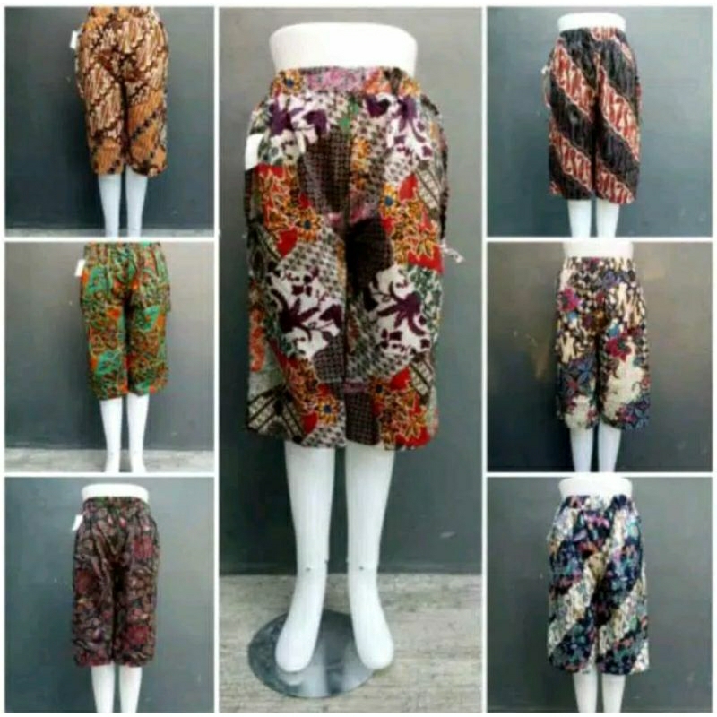 Kulot pendek batik bahan katun/celana pendek kulot batik