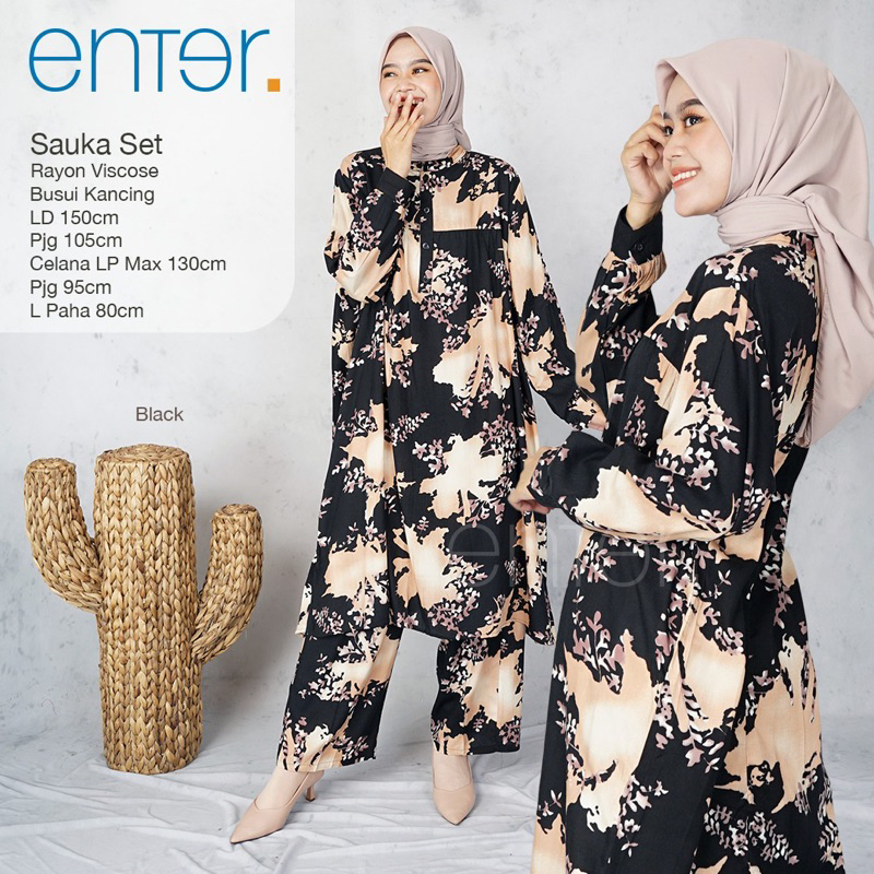Setelan wanita sauka set rayon LD 150 busui