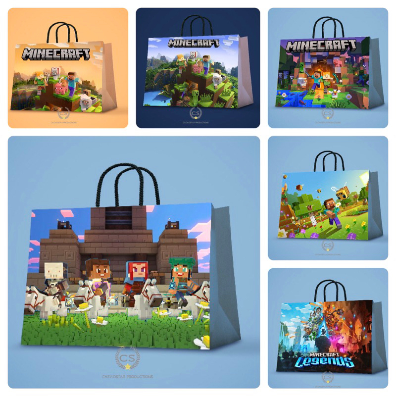 

Paper bag Custom Minecraft Tas Kado tas Kertas Goodie Bag Hampers Ultah
