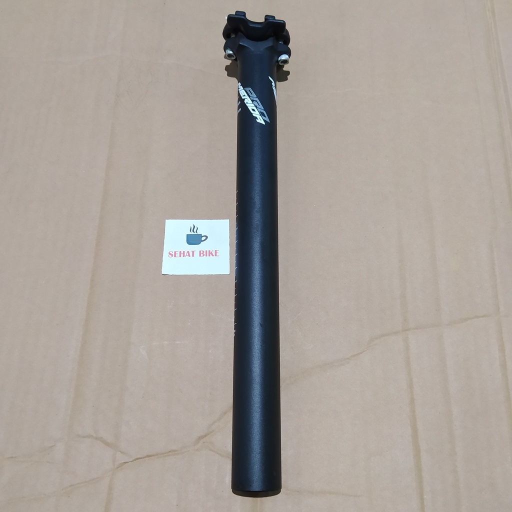 Seatpost MERIDA PRO 31.6 350mm Alloy Black White Grey Original Seatpost Sepeda MTB