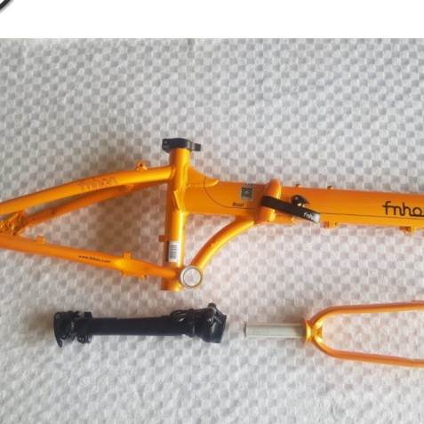 Frame Fork plus Handlepost Fnhon Blast Orange oren Discbrake 20 22 inc