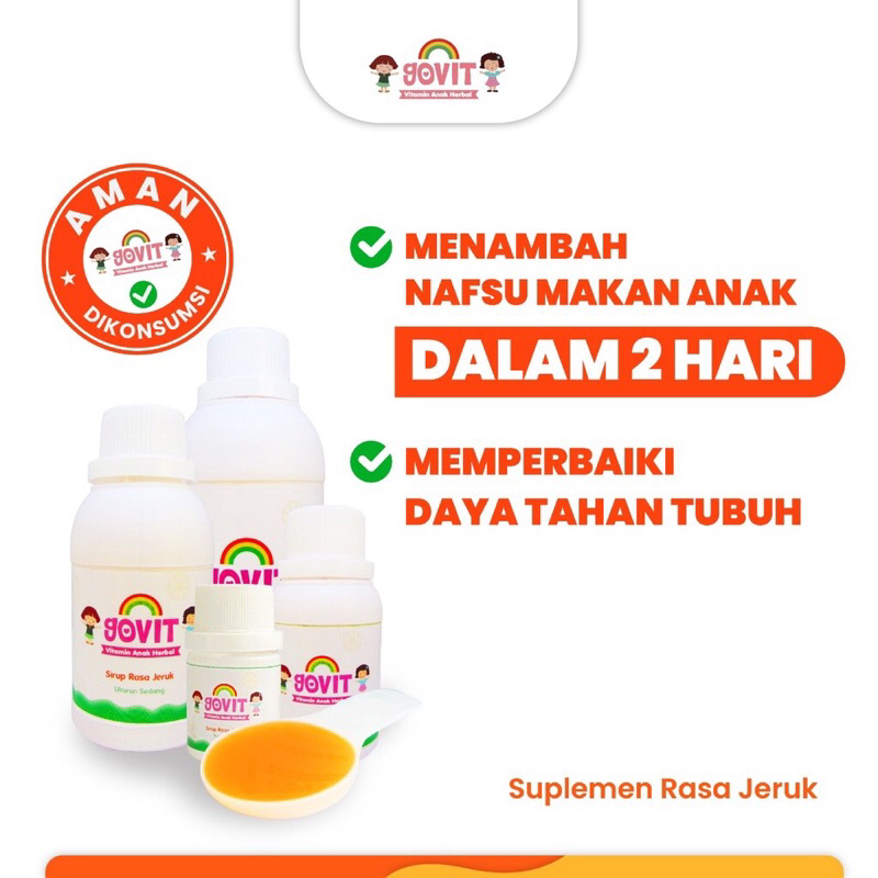 TERLARIS!!! GOVIT VITAMIN HERBAL PENAMBAH NAFSU MAKAN ANAK - FREE TUMBLER