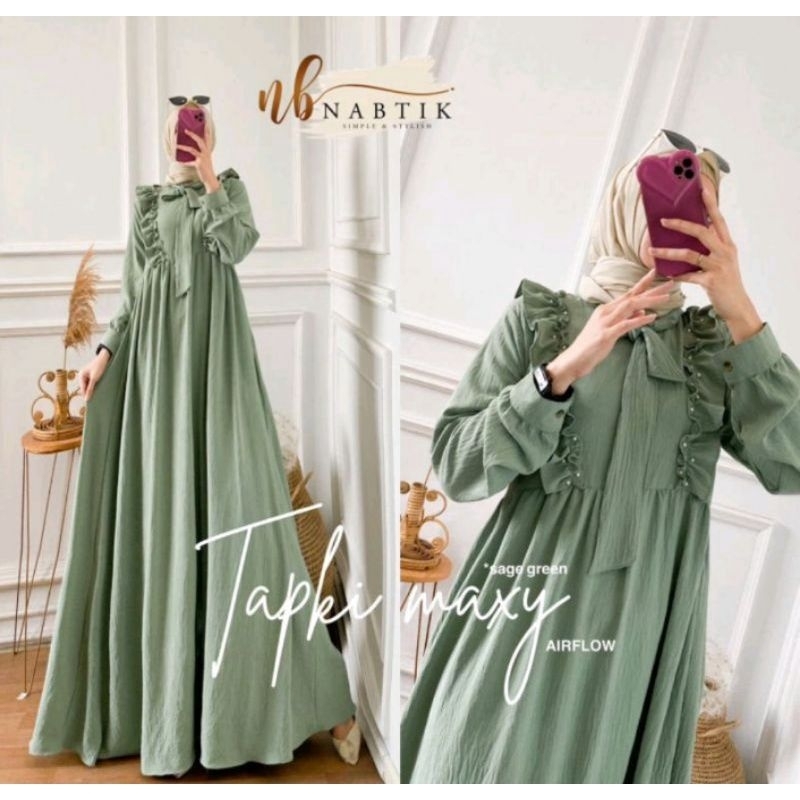 GAMIS TAPKI CRINKKE AIRFLOW #dress terbaru