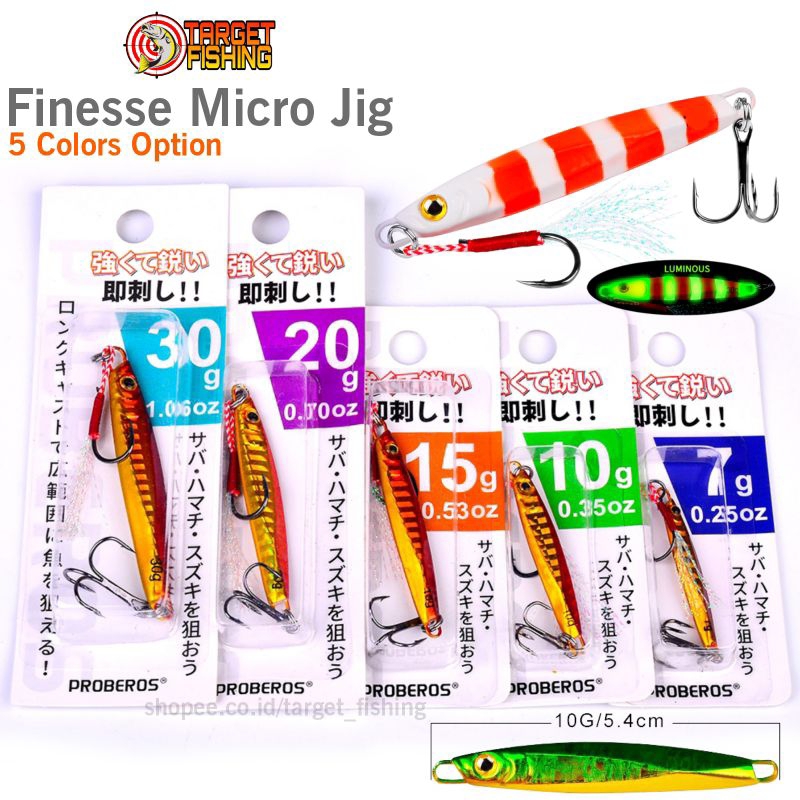 Micro Jig Finesse Ultralight 7gr 10gr 15gr Umpan Casting Karang Dangkal Ajing Kerapu Mangrove Jack Metal Jig