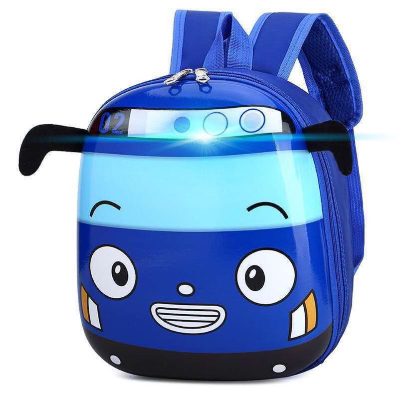 tas Ransel bus tayo led anak tk dan paud gratis topi tayo