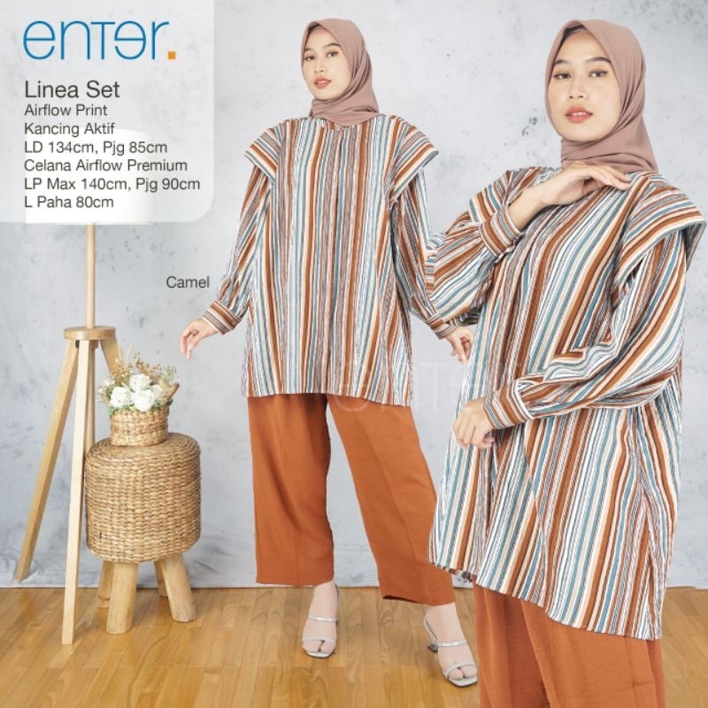Setcel LD 134 XXXL Linea Nuevo Niara Aziza Set Ori Enter Oneset Setelan Wanita Airflow One Set Pajam