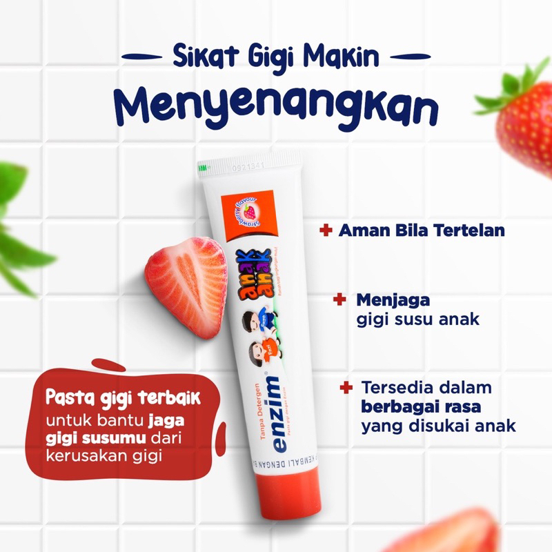 Enzim Pasta Gigi Odol Anak Bayi Aman Tertelan Toothpaste Baby Kids