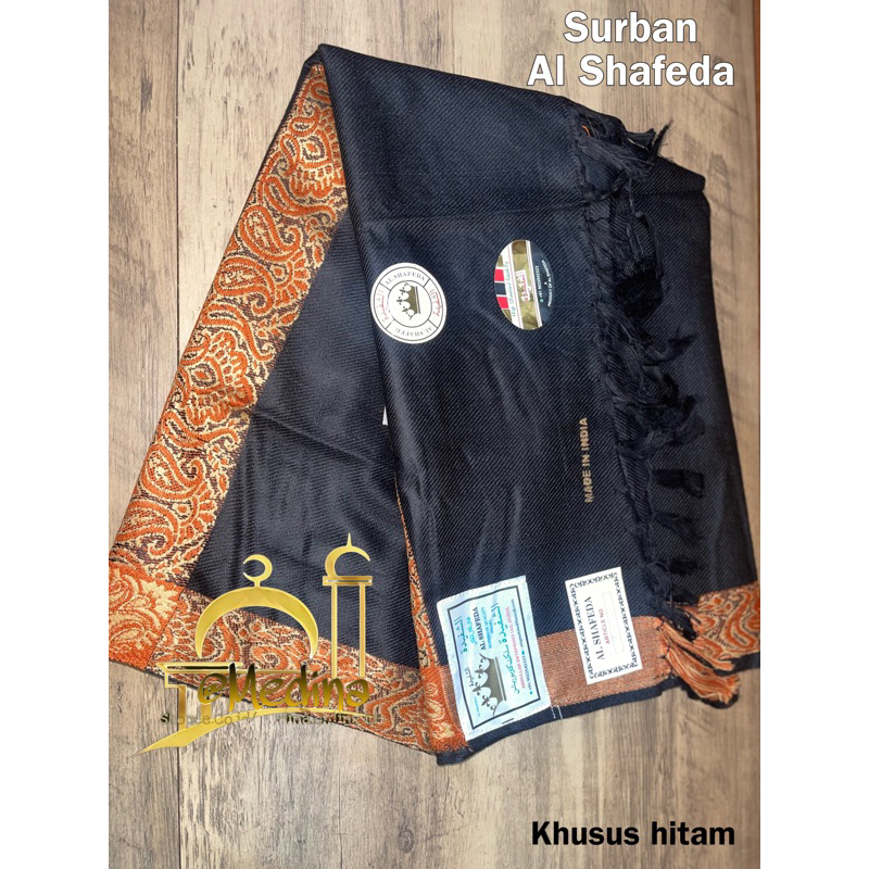 Sorban/shawl exclusive acrylic al shafeda black