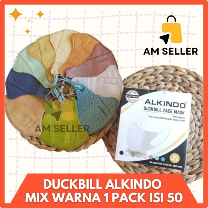 Maker Duckbill Alkindo Garis Warna Mix 4ply isi 50pcs Embos