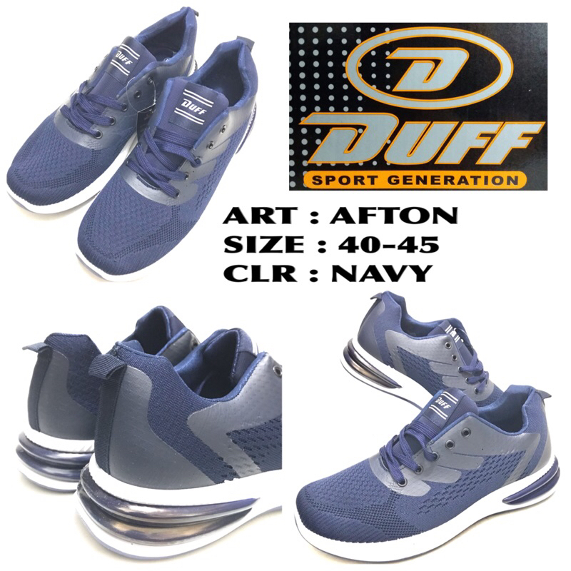 SEPATU KETS LAKI LAKI WARNA NAVY SIZE 40-45. BY DUFF AFTON.