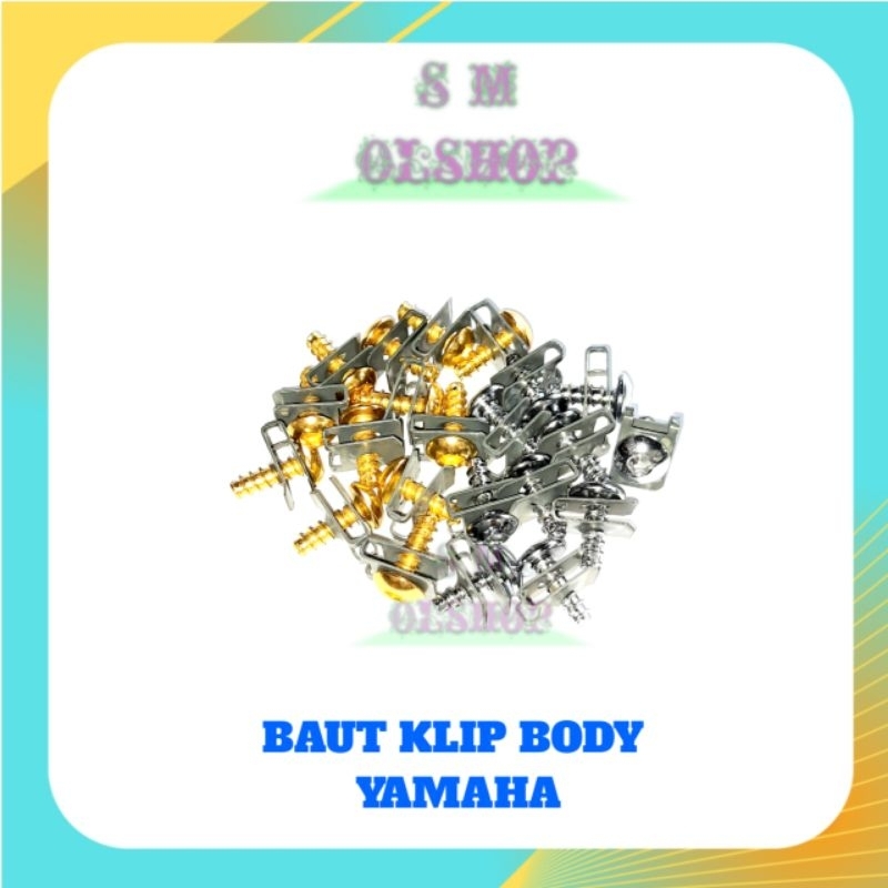 20 PCS BAUT KLIP YAMAHA GOLD ATAU CHROME BAUT KLIP MOTOR YAMAHA NMAX BAUT KLIP JUPITER MX UKURAN M5X15