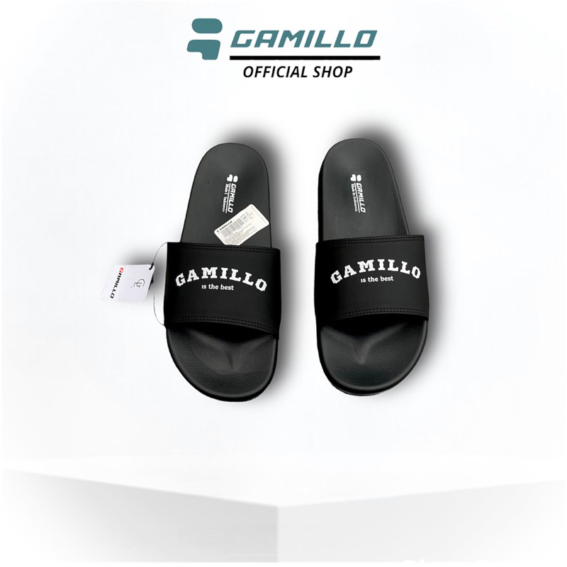 Sandal Slide Slip Slippers Pria Kualitas Premium  Official - Sandal Slide Black SWH PL 01