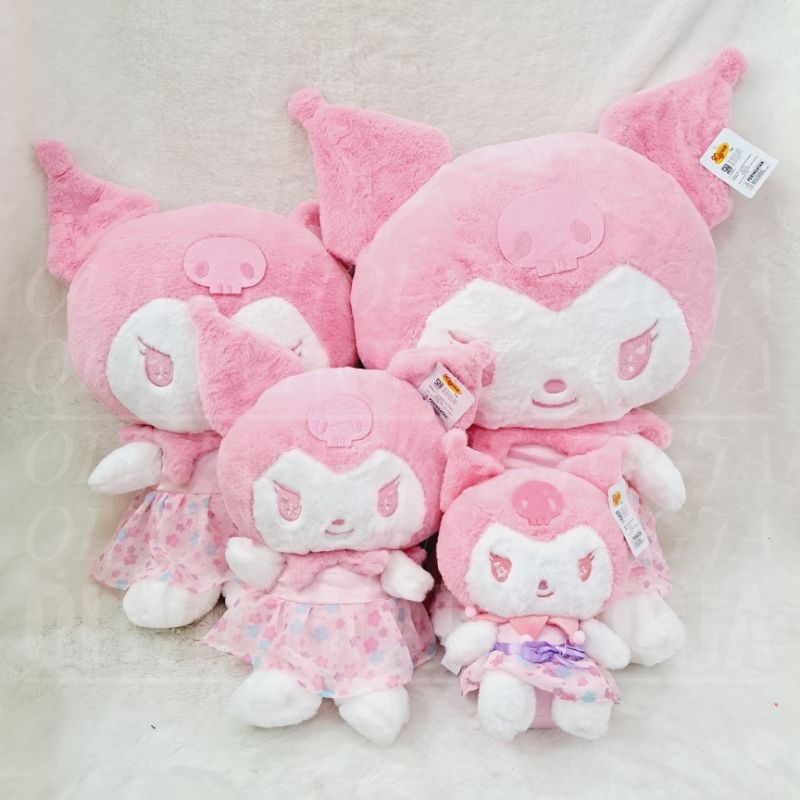 Boneka Kuromi Pink Boneka Kuromi Dress Sakura Boneka Kuromi Rok Pink