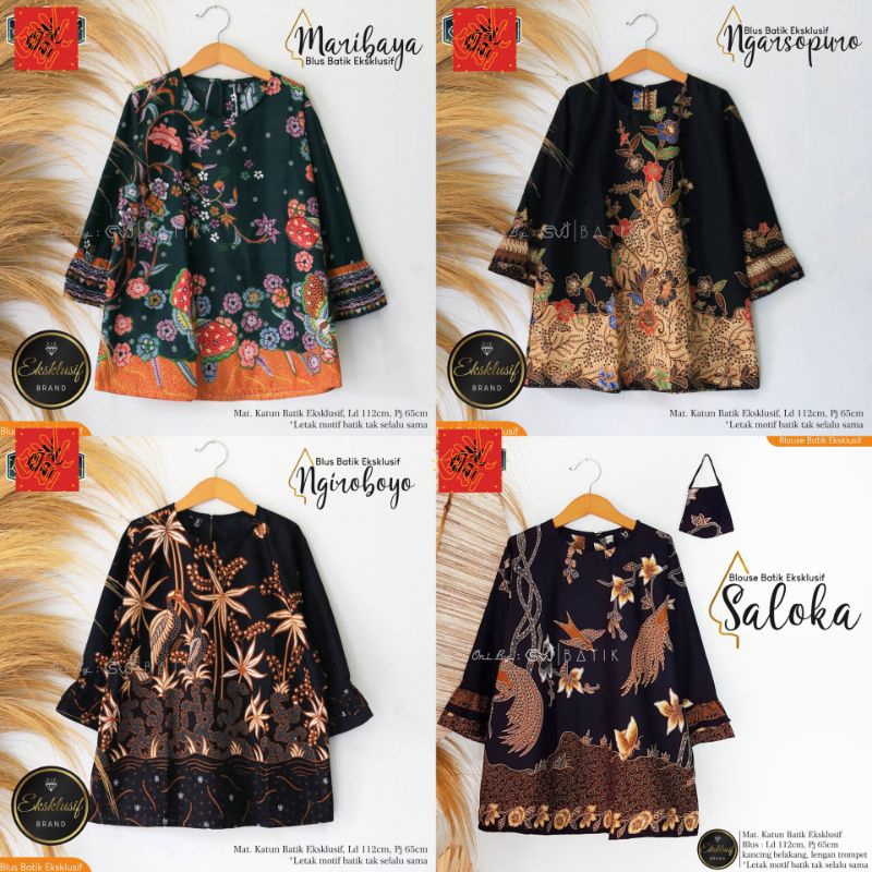 ATASAN WANITA BLOUSE BATIK UNGGUL / ATASAN BATIK MODERN