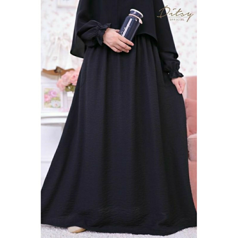 Ditsy Livy crinkle Black (Hitam) M