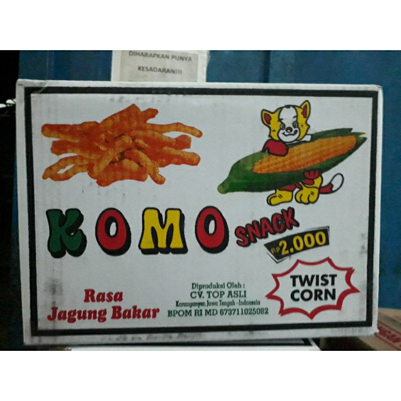 

KOMO 2000 RASA JAGUNG BAKAR 1DUS ISI 20 BUNGKUS