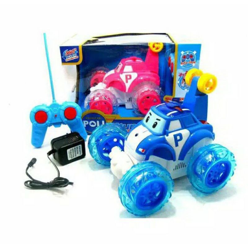 MAINAN RC REMOTE CONTROL ROBOT CAR POLI 360° STUNT CAR SUPER SPEED 699-10 HARGA MURAH