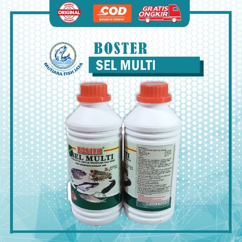BOSTER SEL MULTI 1 Liter Probiotik Starter Bakteri Bacillus Untuk Ikan & Udang