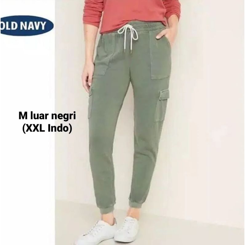 celana jogging joger jogger cargo unisex OldNavy Army M