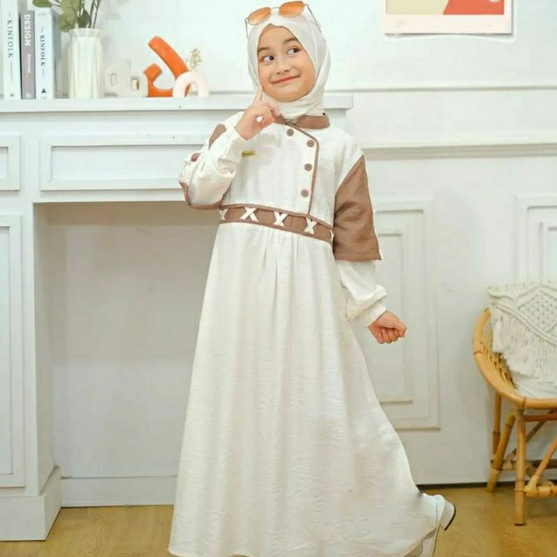 Amara maxy kids gamis anak terbaru usia 5-14 tahun / gamis anak lebaran model kekinian / gamis anak model korea