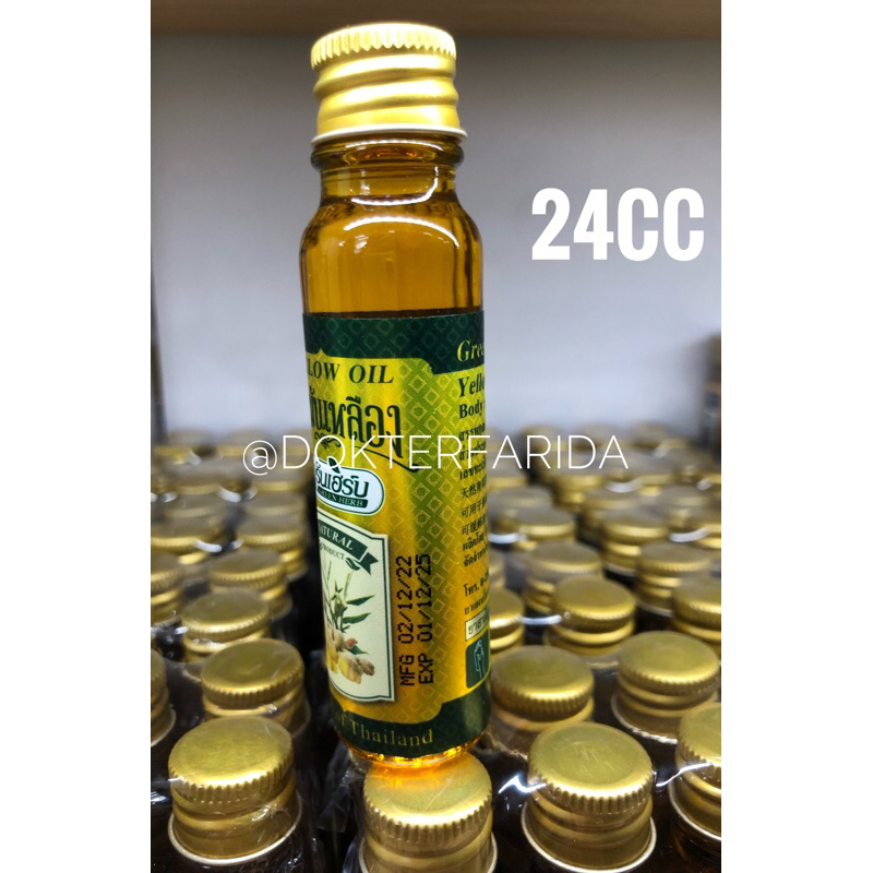 GREEN HERB YELLOW OIL Minyak Angin Original Thailand