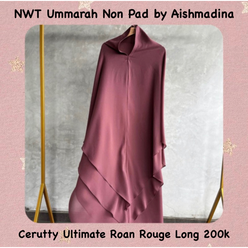 Preloved Prewash Ummarah Non Pad by Aishmadina (Khimar Non Pad Arabeschi Cerruty Ultimate)