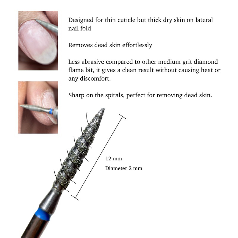 Efrem Flame Spiral Russian Nail Bit for Manicure