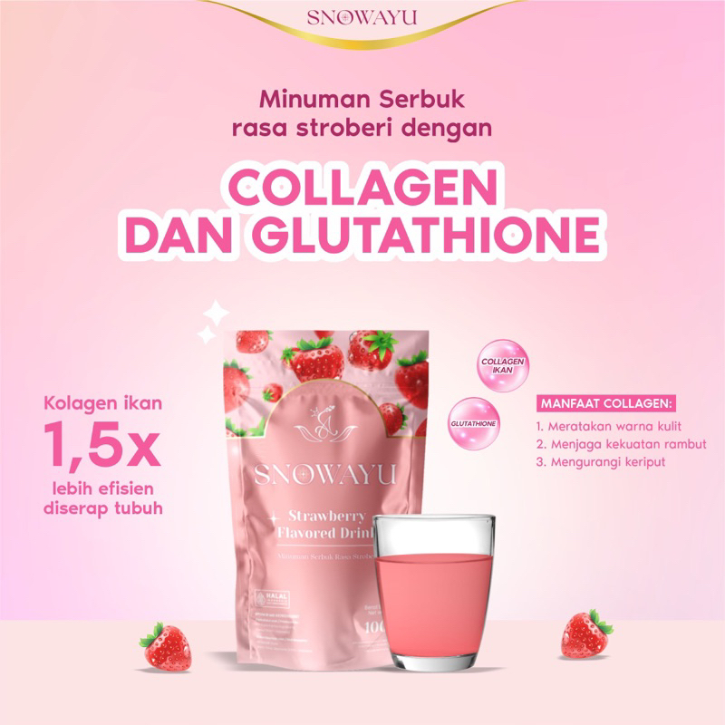 100g SNOWAYU COLLAGEN DRINK | MINUMAN BOOSTER PENCERAH TUBUH | KOLAGEN DRINK