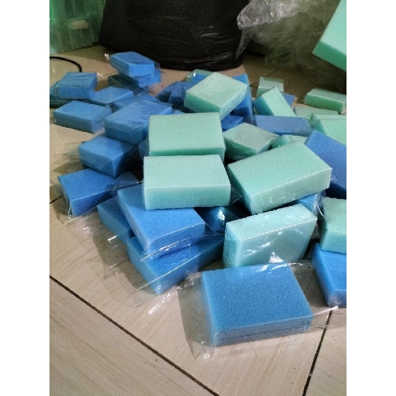 spons ukuran 10cmx7cm murah dan awet / spons cuci serbaguna / motor / mobil / piring / gelas / peresap tinta printer - spons mandi ayam / filter aqurium